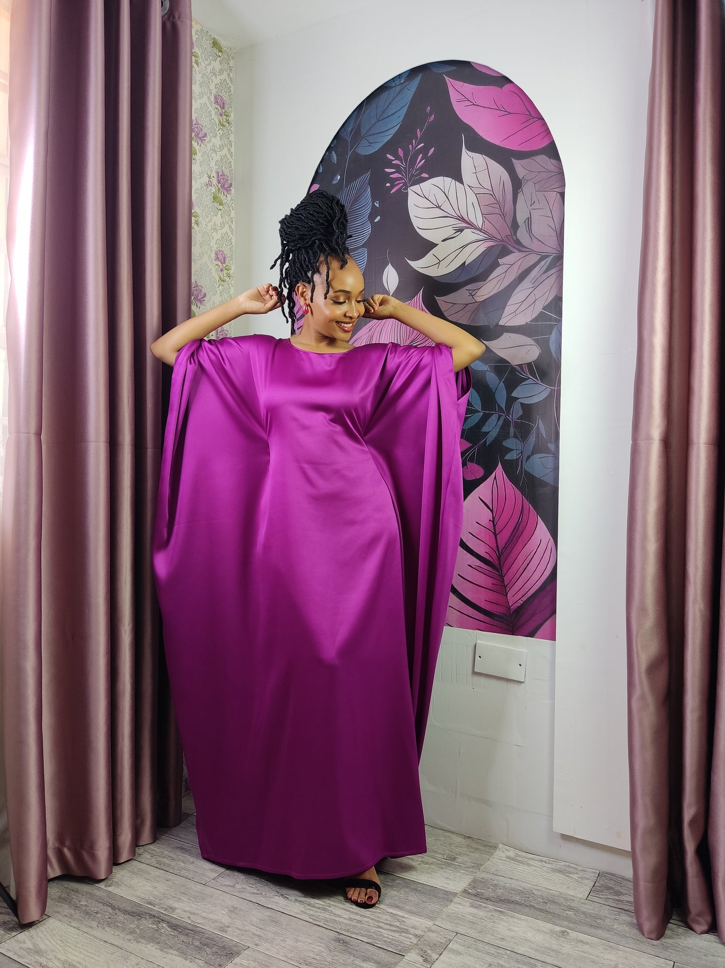 Modest Luxury Kaftan - Fuchsia