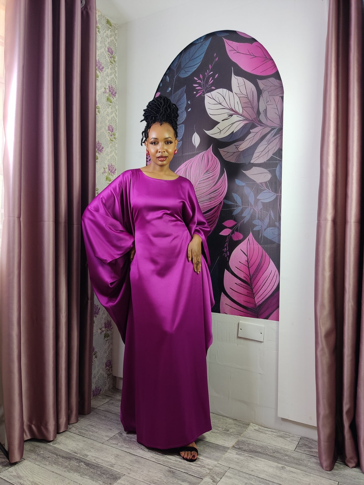 Modest Luxury Kaftan - Fuchsia