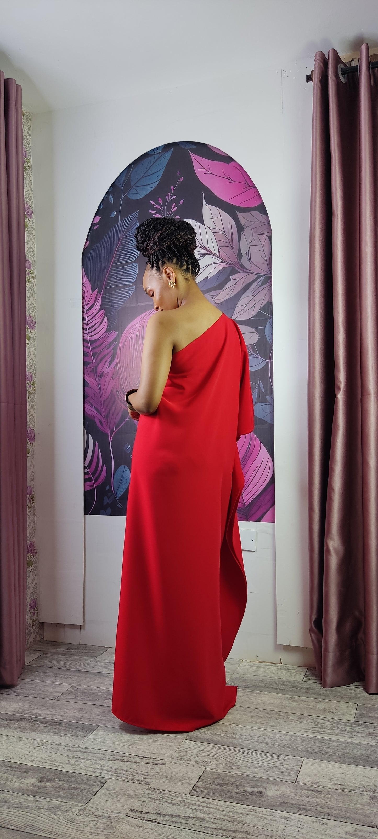 3. Athena One Shoulder Kaftan