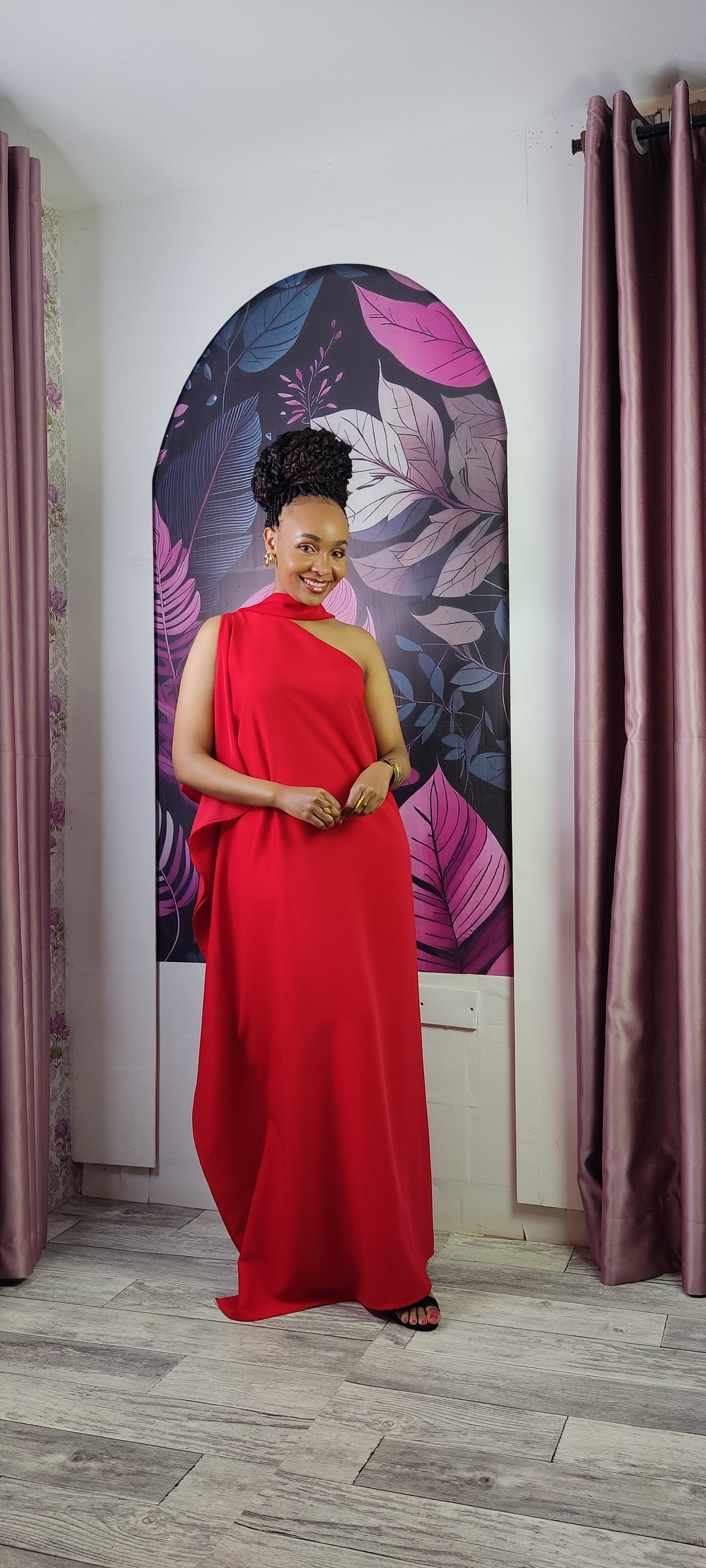 3. Athena One Shoulder Kaftan
