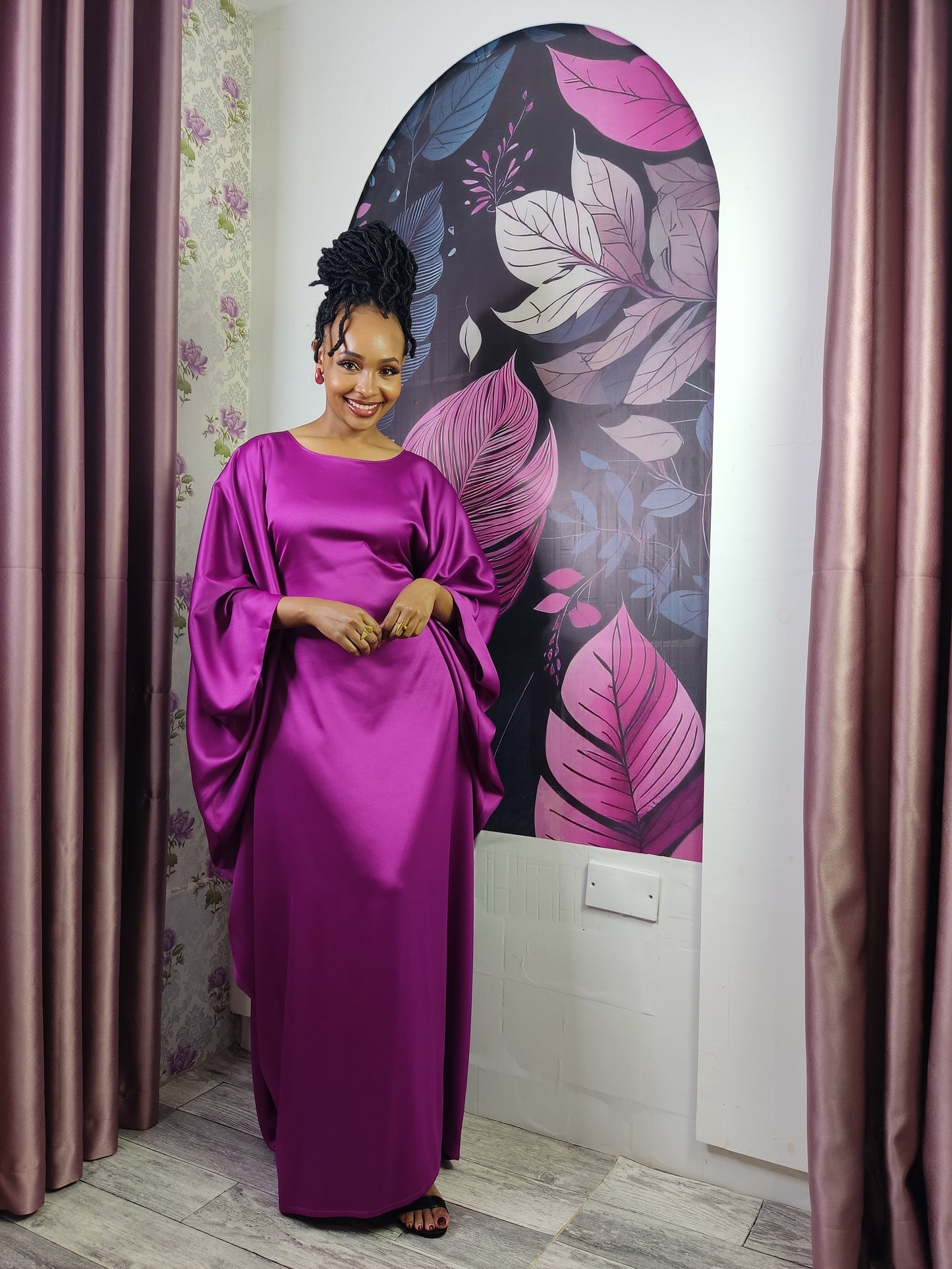 Modest Luxury Kaftan - Fuchsia