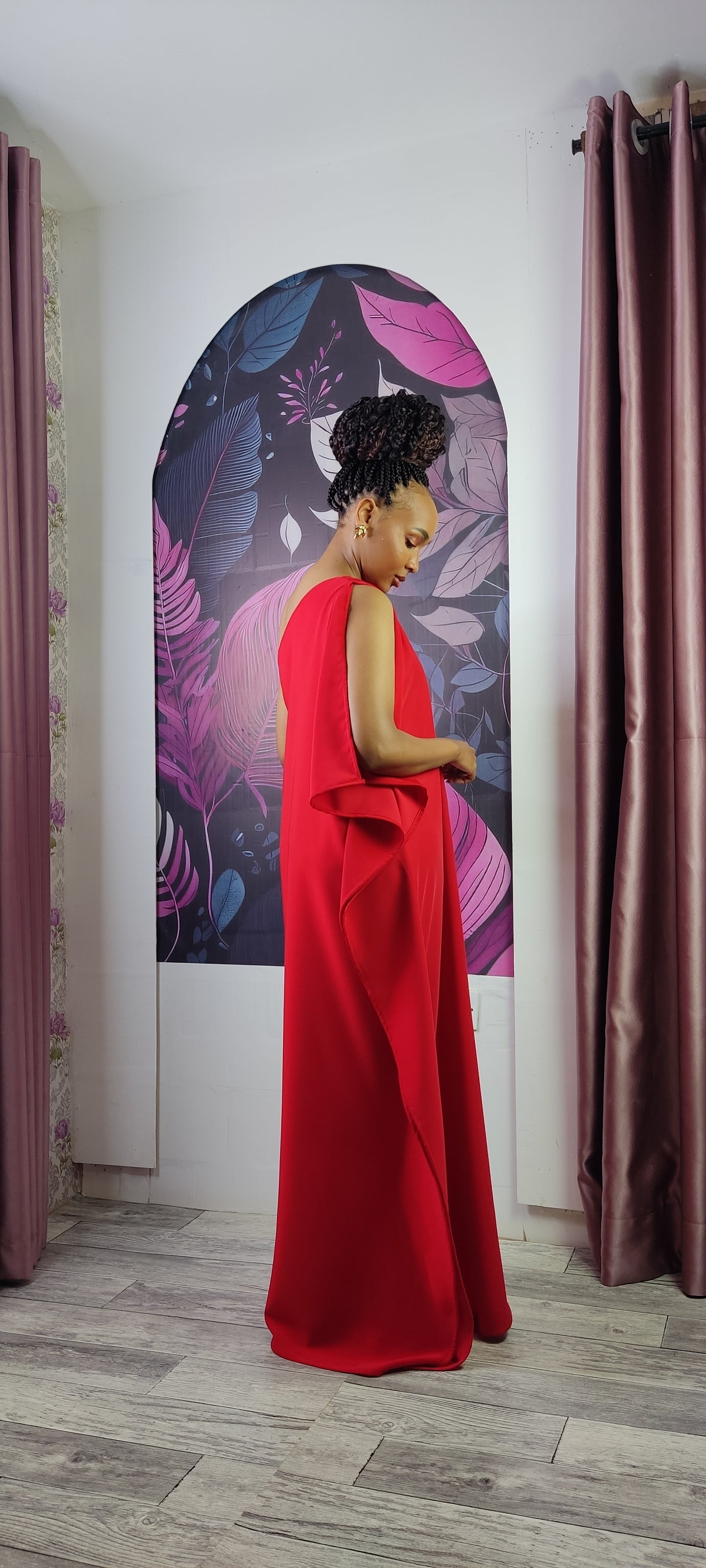 3. Athena One Shoulder Kaftan