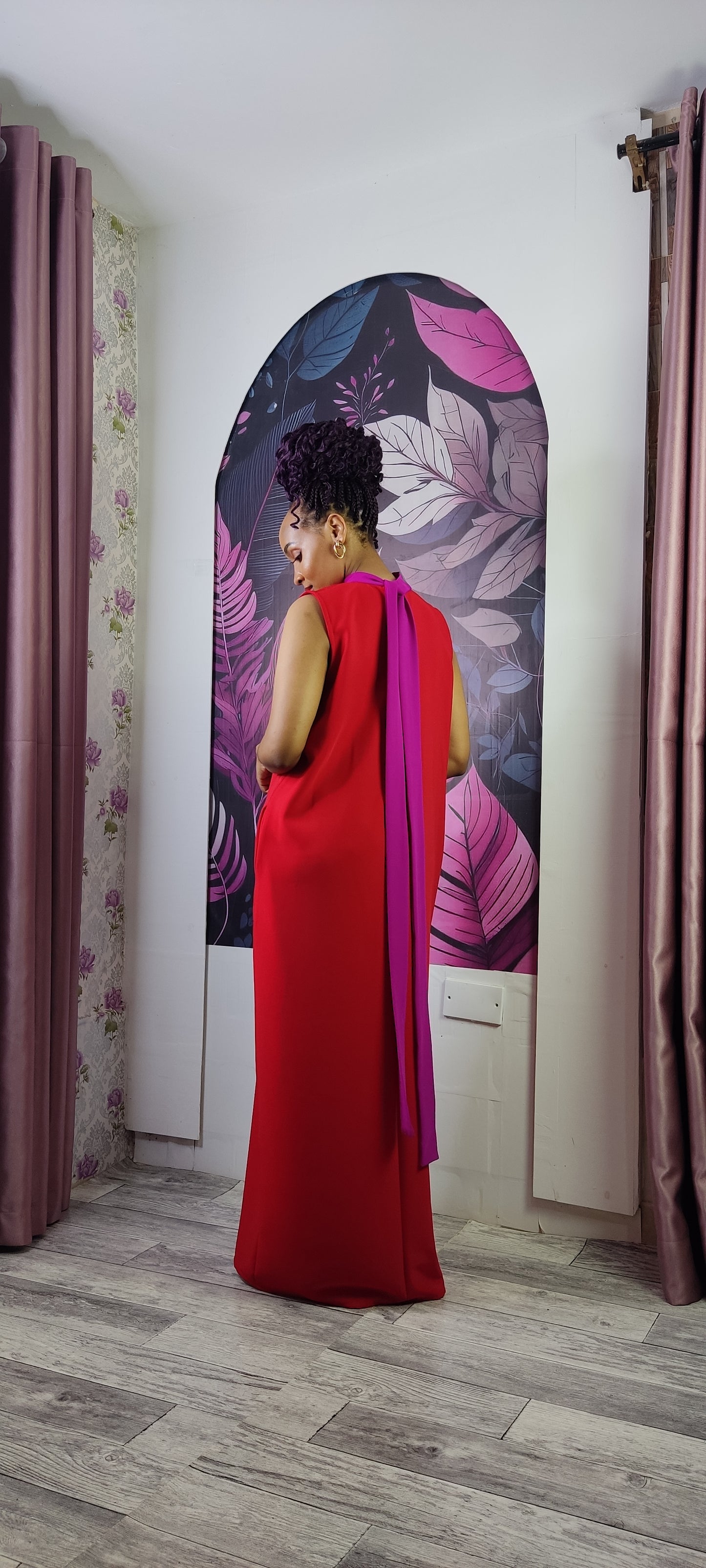 5. Aphrodite Red×Fuchsia Dress