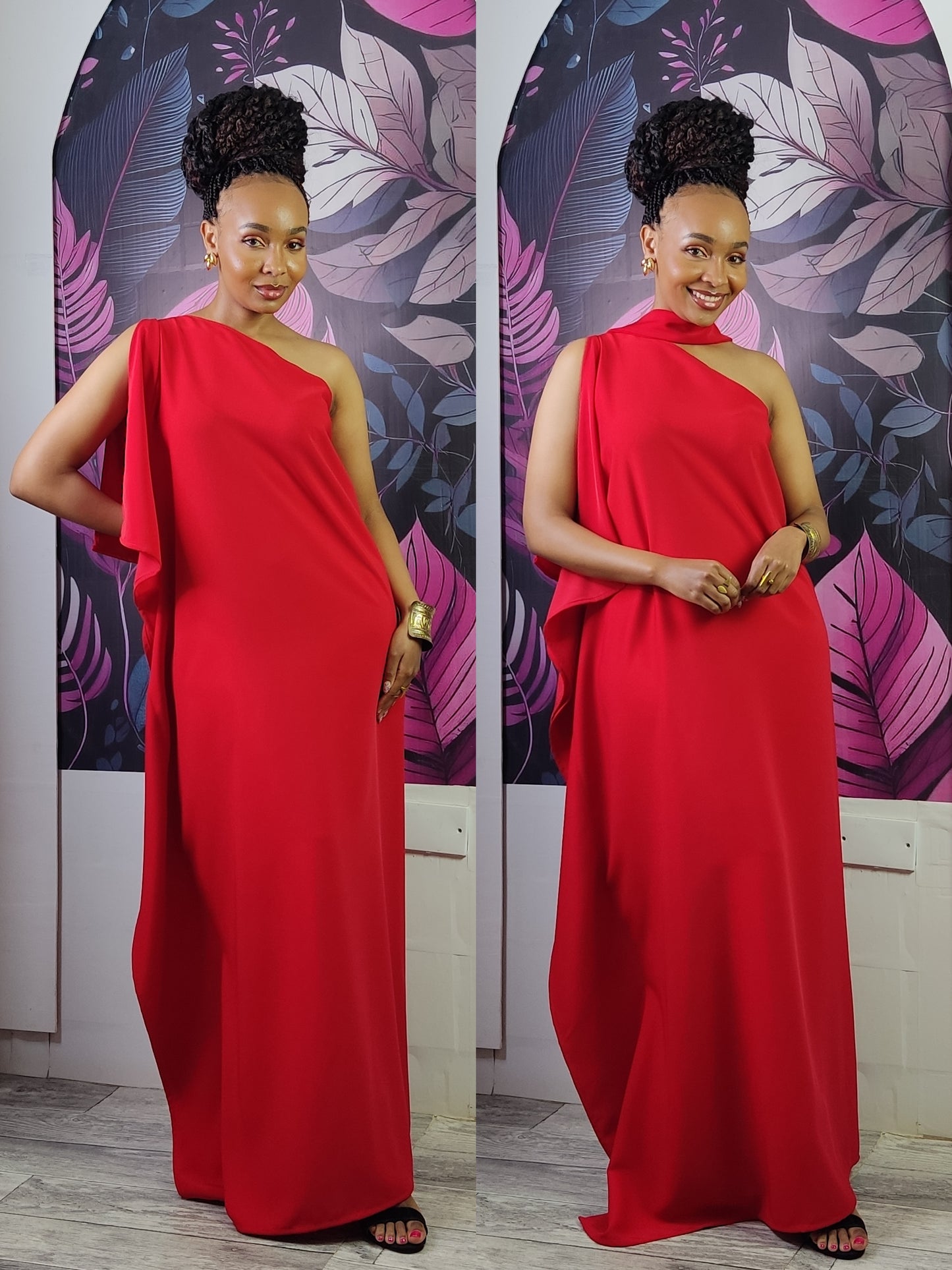 3. Athena One Shoulder Kaftan
