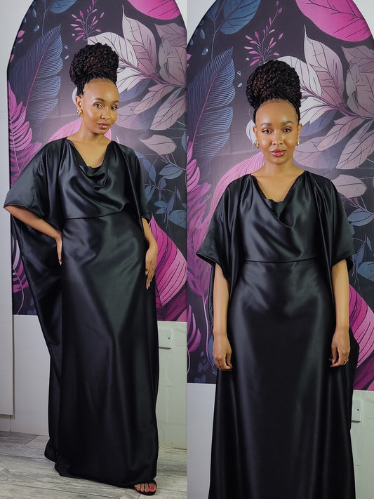 4. Black Cowl Neck Kaftan