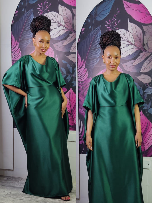 4. Emerald Green Cowl Neck Kaftan