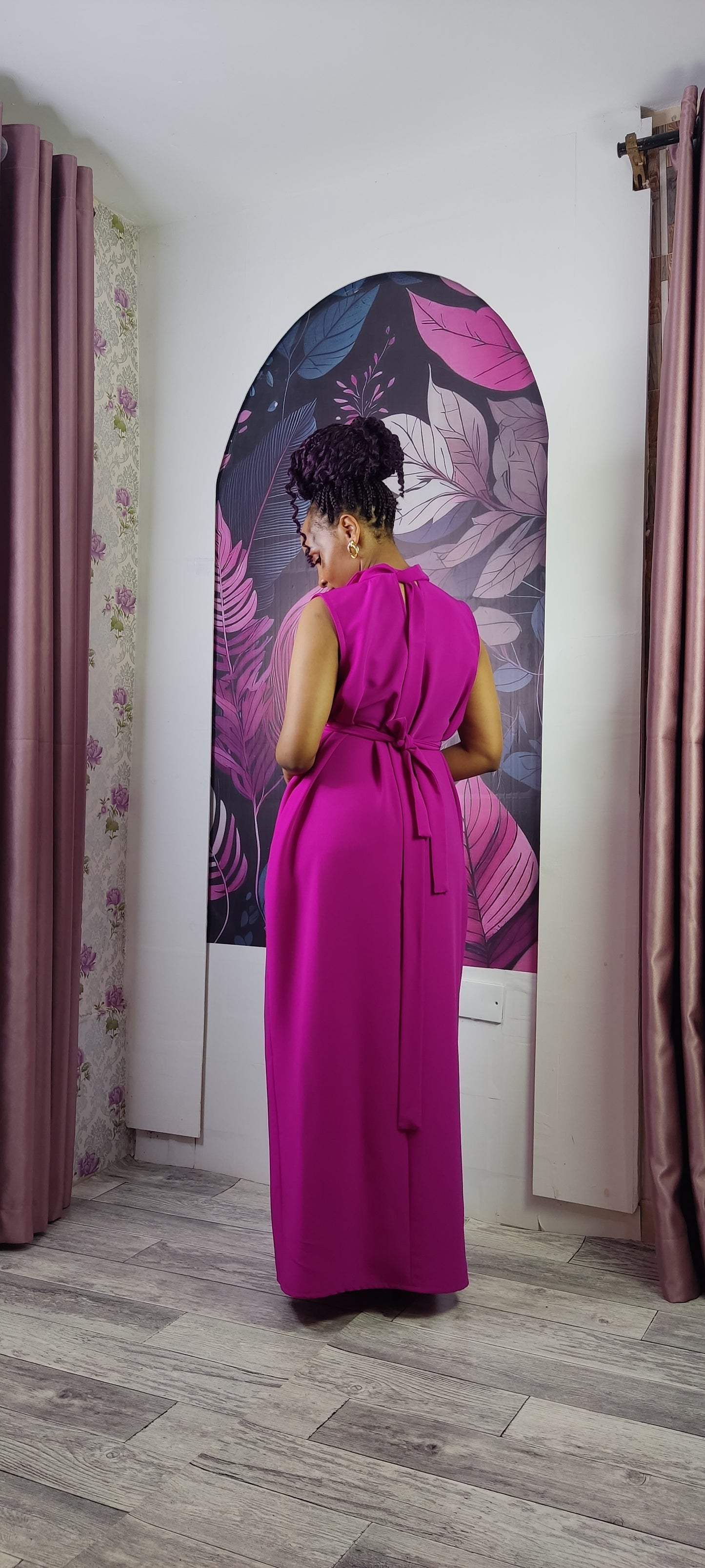 5. Barbie Fuchsia Maxi Dress