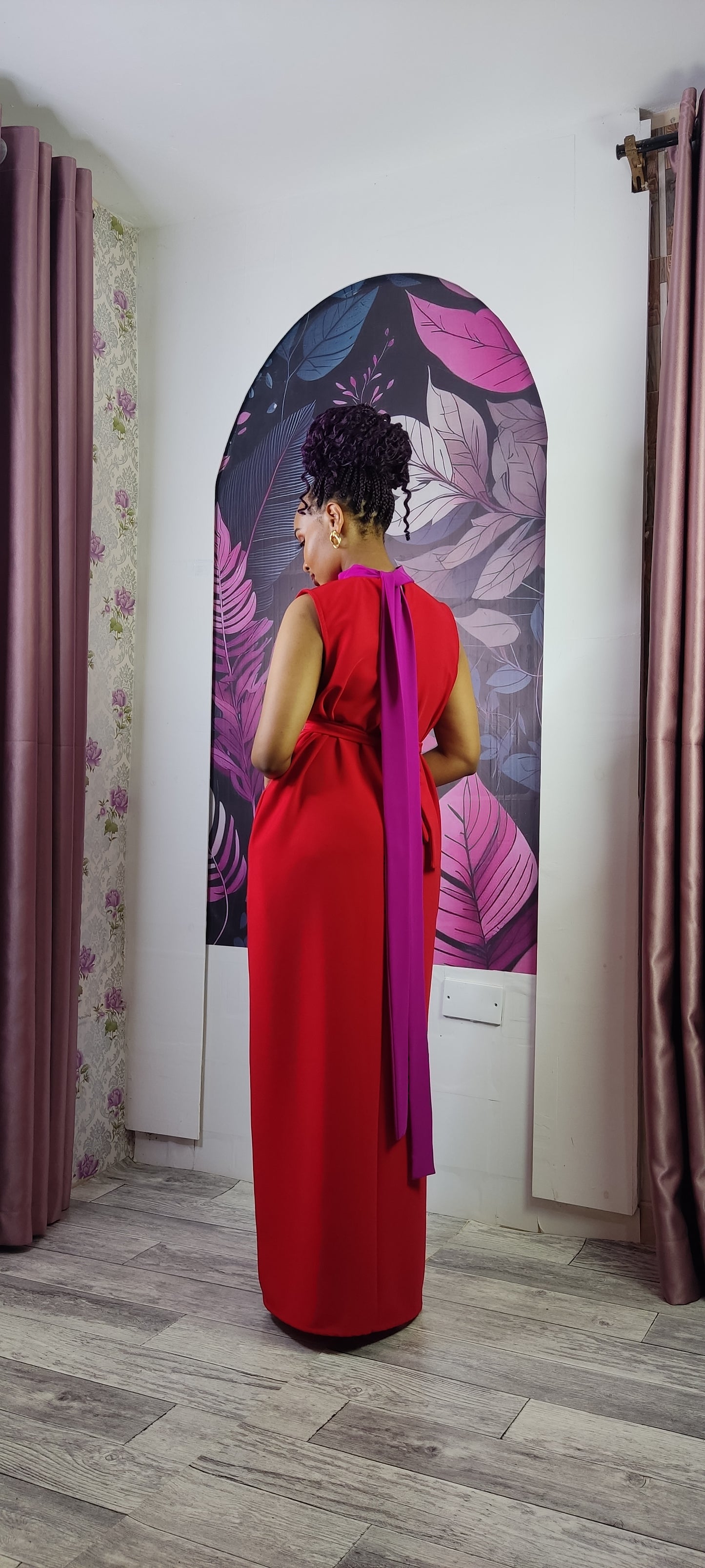 5. Aphrodite Red×Fuchsia Dress